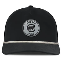 Casquette ajustable Fanatics noire pour homme avec logo des Chicago Cubs