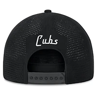Casquette ajustable Fanatics noire pour homme avec logo des Chicago Cubs