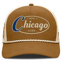 Casquette ajustable en forme de A pour homme Fanatics Brown des Chicago Cubs