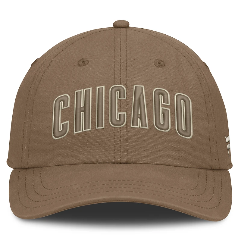 Casquette ajustable Fanatics marron Chicago Cubs Level Up Herth pour homme