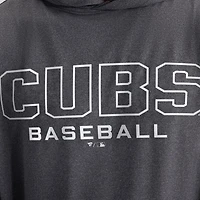 Men's Fanatics Charcoal Chicago Cubs Clutch Long Sleeve Hooded T-Shirt