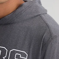Men's Fanatics Charcoal Chicago Cubs Clutch Long Sleeve Hooded T-Shirt