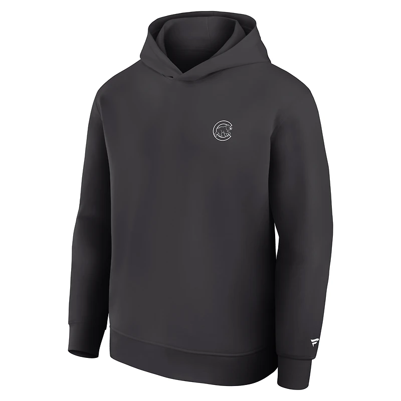 Men's Fanatics Charcoal Chicago Cubs Clutch Tri-Blend Hoodie