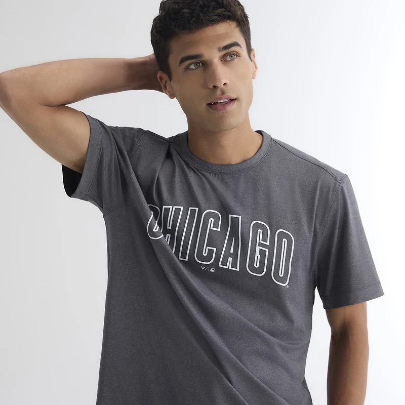 Men's Fanatics Charcoal Chicago Cubs Clutch Winning Edge T-Shirt