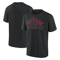 Men's Fanatics  Chicago Cubs Black Out Heavyweight T-Shirt