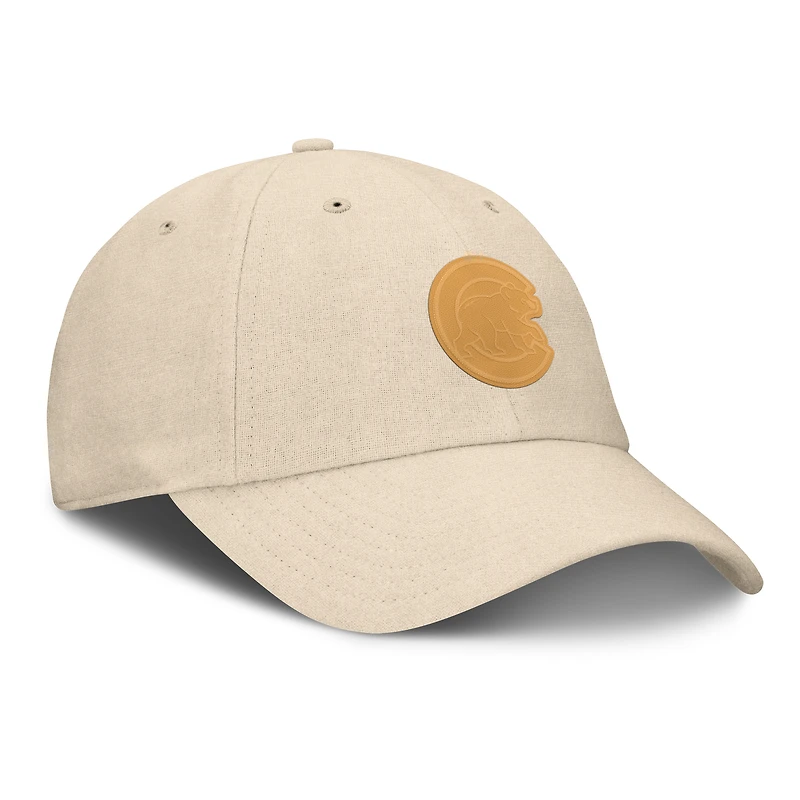 Casquette ajustable en cuir pour le front office des Chicago Cubs de la marque Fanatics pour hommes