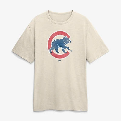 Men's Fanatics Cream Chicago Cubs Stadium Slub T-Shirt