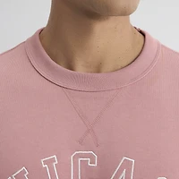 Sweat-shirt éponge emblématique Chicago Cubs rose délavé pour homme de Fanatics