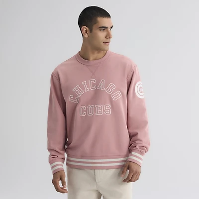 Men's Fanatics Faded Rose Chicago Cubs Iconic Terry Sweatshirt