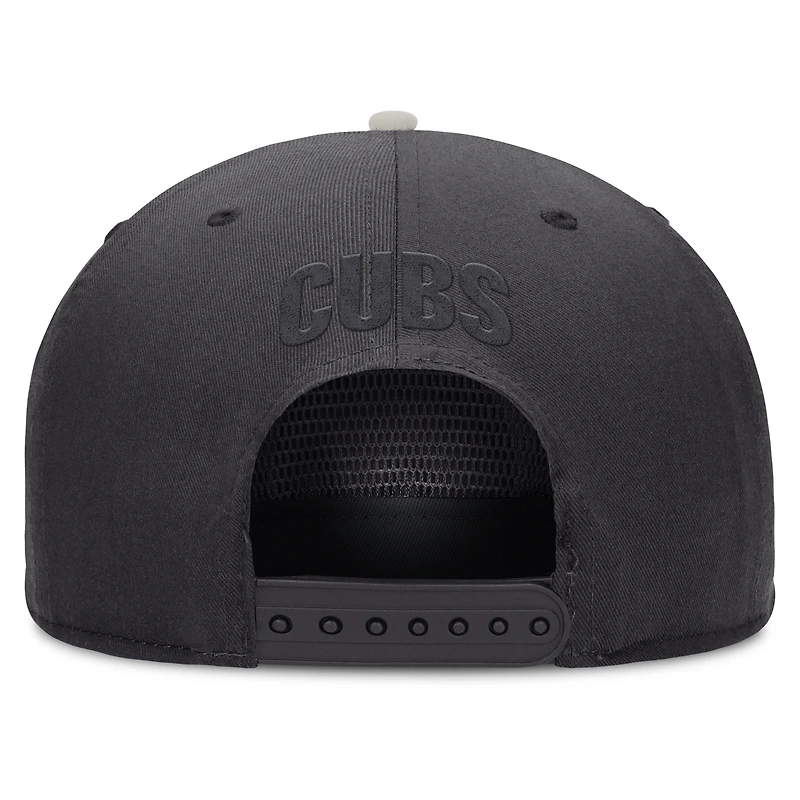 Casquette à pression Gapper pour homme Fanatics Graphite Chicago Cubs