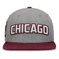 Casquette Snapback en feutre à point de chaînette Fanatics gris/marron pour homme des Chicago Cubs Elements