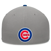 Casquette ajustée Fanatics pour homme gris/bleu royal Chicago Cubs Clubhouse Dugout