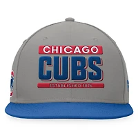 Men's Fanatics Gray/Royal Chicago Cubs Line Drive Two-Tone Snapback Hat