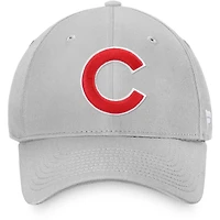 Casquette Snapback Fanatics gris Chicago Cubs Core pour hommes