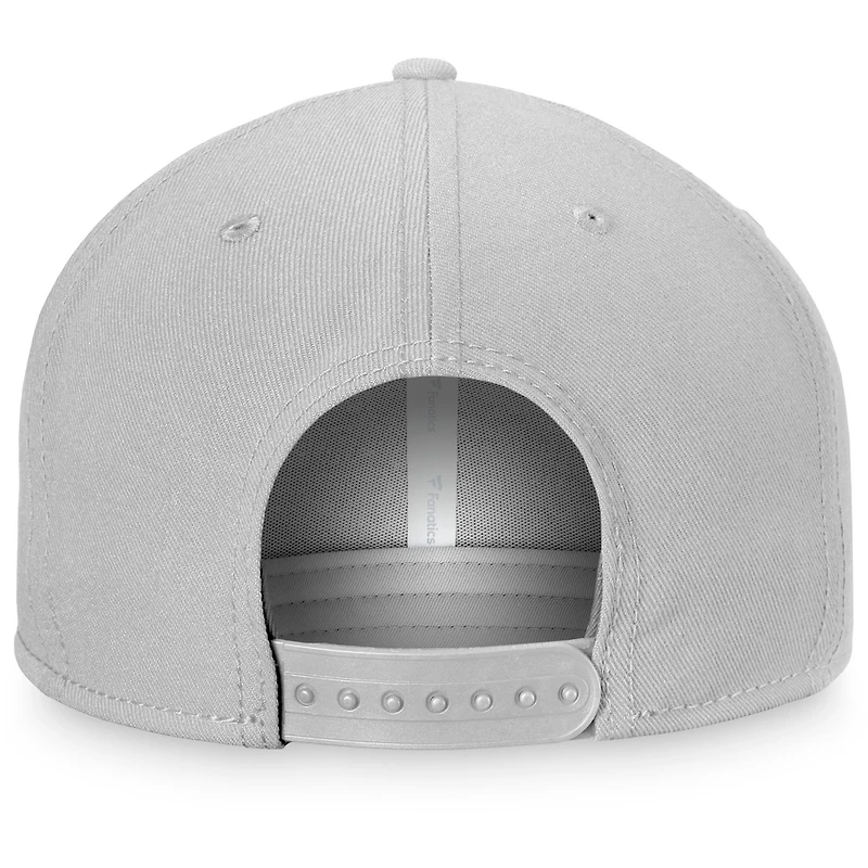 Casquette Snapback Fanatics gris Chicago Cubs Core pour hommes