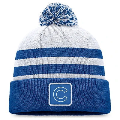 Men's Fanatics Gray Chicago Cubs Cuffed Knit Hat with Pom