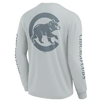 Men's Fanatics  Gray Chicago Cubs Elements Strive Long Sleeve T-Shirt