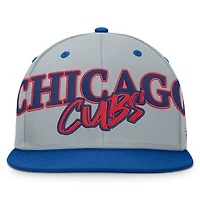 Men's Fanatics Gray Chicago Cubs Jersey Twill Fitted Hat