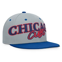 Men's Fanatics Gray Chicago Cubs Jersey Twill Fitted Hat