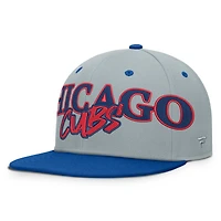 Men's Fanatics Gray Chicago Cubs Jersey Twill Fitted Hat