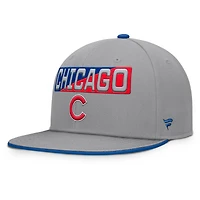 Casquette Snapback Punchout des Chicago Cubs pour homme, grise, Fanatics