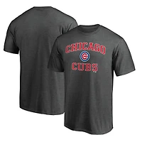 Men's Fanatics Heather Charcoal Chicago Cubs Heart & Soul T-Shirt