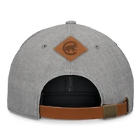 Casquette réglable structurée en A pour hommes Fanatics Heather Grey Chicago Cubs Elements