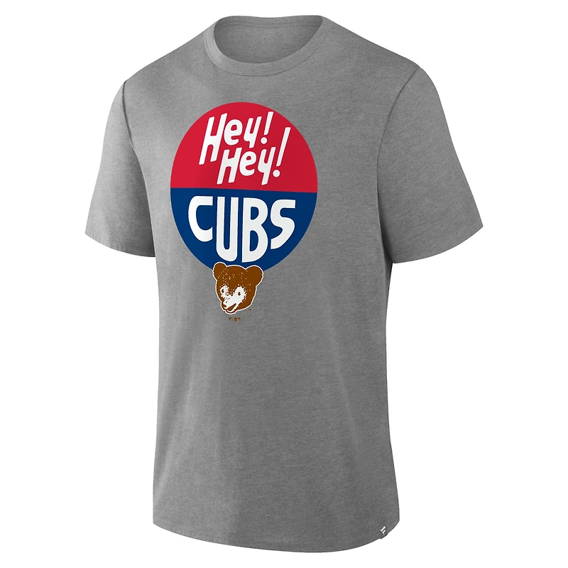 T-shirt tri-mélange IYKYK hommage aux Cubs de Chicago pour homme, gris chiné, Fanatics