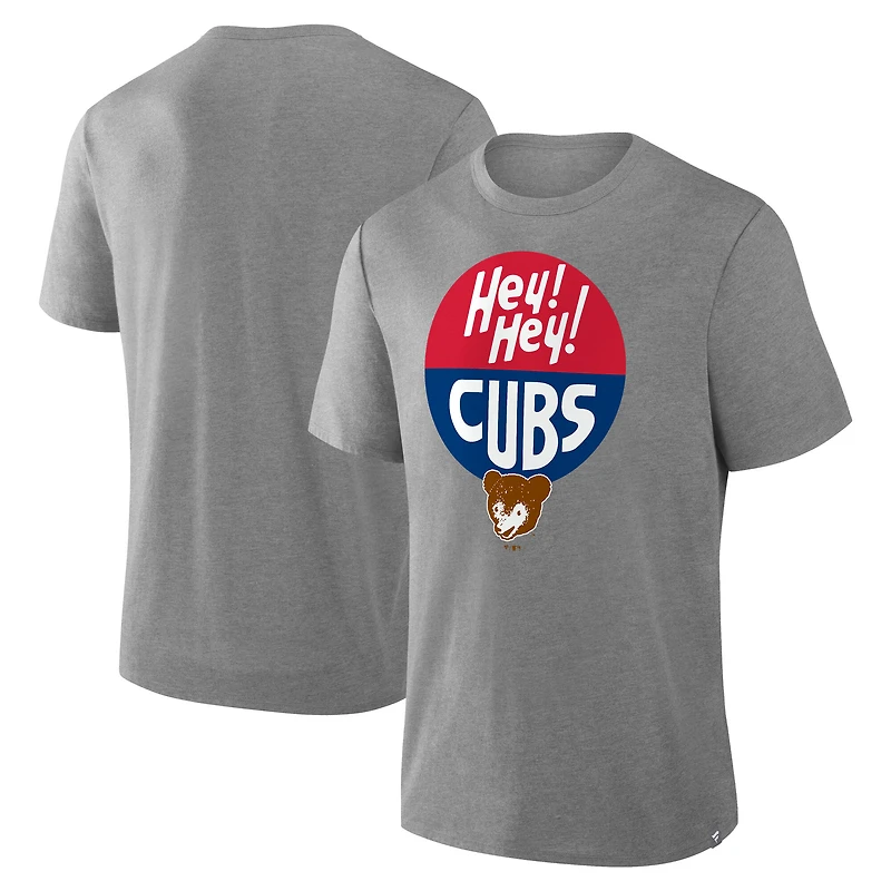 T-shirt tri-mélange IYKYK hommage aux Cubs de Chicago pour homme, gris chiné, Fanatics