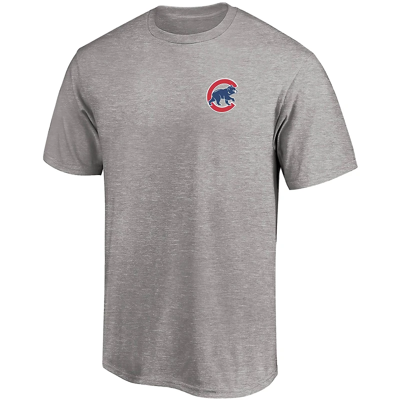 T-shirt de l'équipe numéro un des papas Chicago Cubs Fanatics gris chiné pour hommes