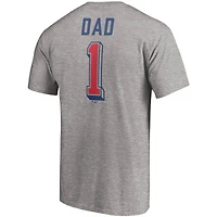 T-shirt de l'équipe numéro un des papas Chicago Cubs Fanatics gris chiné pour hommes