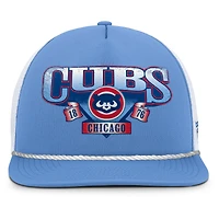 Casquette snapback Fanatics bleu clair/blanc Chicago Cubs Recall pour homme