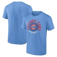 T-shirt Fanatics bleu clair pour homme, motif Alt Circle des Chicago Cubs