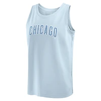 Men's Fanatics Light Blue Chicago Cubs Elements Tank Top
