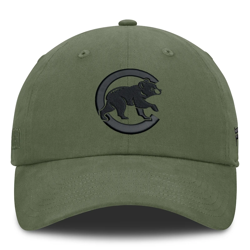 Men's Fanatics  Olive Chicago Cubs Pine Rider Adjustable Hat