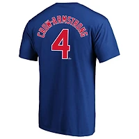 T-shirt Fanatics Pete Crow-Armstrong Royal Chicago Cubs Big & Tall avec nom et numéro