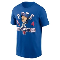 T-shirt fanatique pour homme Pete Crow-Armstrong Royal Chicago Cubs, caricature de la ville natale