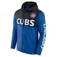 Sweat à capuche entièrement zippé Fanatics Royal/Black Chicago Cubs Ace pour hommes