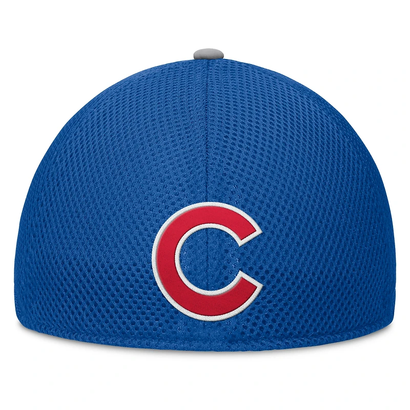 Casquette Fanatics Flex pour homme, bleu royal/gris, des Chicago Cubs