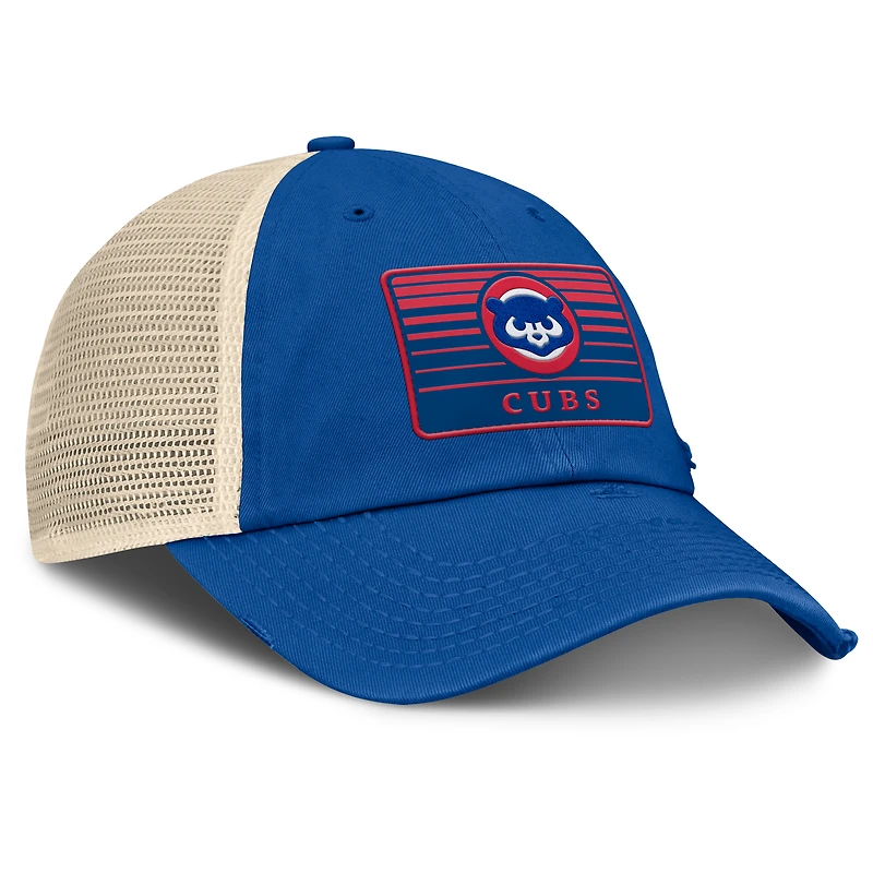 Men's Fanatics  Royal/Natural Chicago Cubs Cooperstown Collection Eastbound Mesh Adjustable Hat