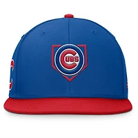 Men's Fanatics Royal/Red Chicago Cubs Batter's Box Snapback Hat