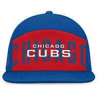 Casquette Snapback Fanatics Royal/Red Chicago Cubs Clubhouse Splitter pour homme