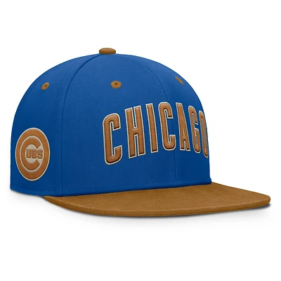 Men's Fanatics Royal/Tan Chicago Cubs Splinter Fitted Hat