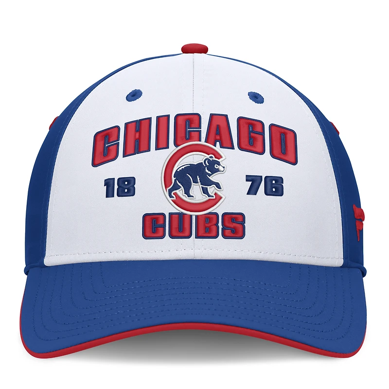 Casquette structurée Jammed Flex Fanatics Royal/White Chicago Cubs pour homme