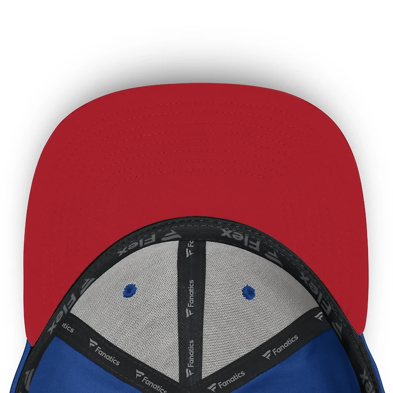 Casquette structurée Jammed Flex Fanatics Royal/White Chicago Cubs pour homme