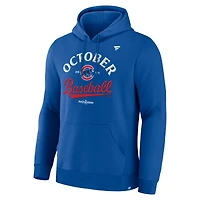 Sweat à capuche Fanatics Royal Chicago Cubs 2025 MLB pour hommes, vestiaire d'après-saison