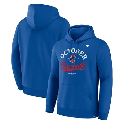 Sweat à capuche Fanatics Royal Chicago Cubs 2025 MLB pour hommes, vestiaire d'après-saison