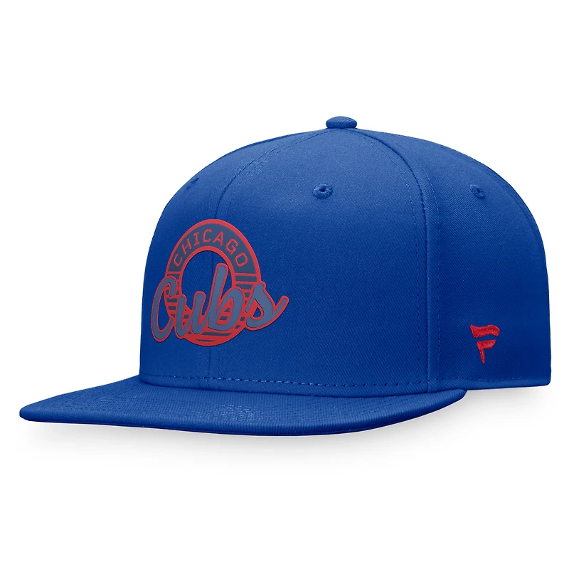 Men's Fanatics Royal Chicago Cubs Circle Script Snapback Hat