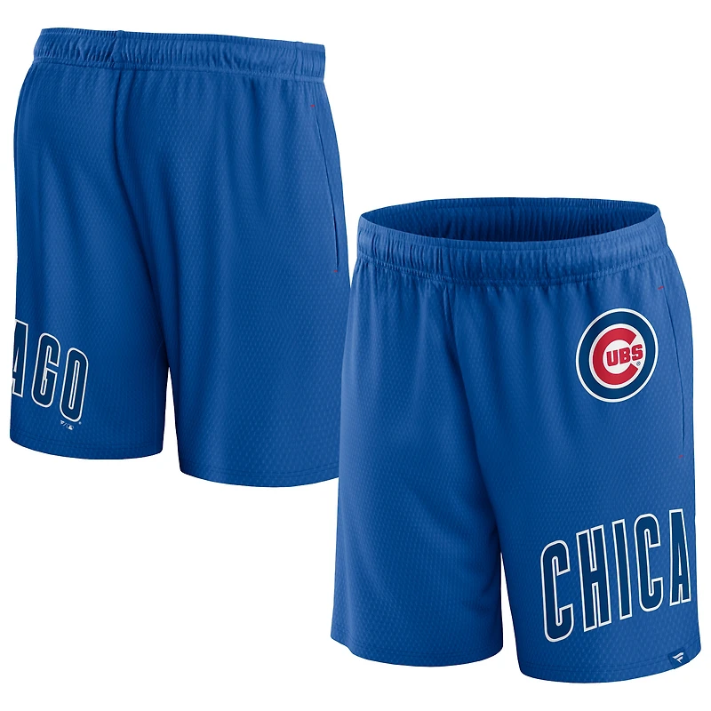 Men's Fanatics  Royal Chicago Cubs Clincher Mesh Shorts