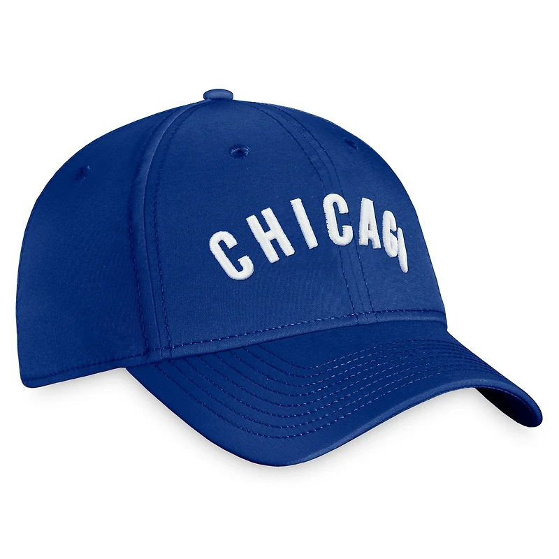 Casquette Cooperstown Core Flex Fanatics Royal Chicago Cubs pour hommes